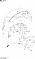 GARDE BOUE AVANT (MODELE Y) pour Suzuki MARAUDER 800 1998