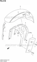 GARDE BOUE AVANT (MODELE Y) pour Suzuki MARAUDER 800 1999