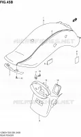 GARDE BOUE ARRIERE (MODELE Y) pour Suzuki MARAUDER 800 2000