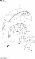 GARDE BOUE AVANT (MODELE W/X) pour Suzuki MARAUDER 800 2001