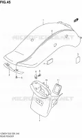 GARDE BOUE ARRIERE (MODELE V) pour Suzuki MARAUDER 800 2002