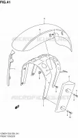 GARDE BOUE AVANT (MODELE V) pour Suzuki MARAUDER 800 2002