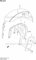 GARDE BOUE AVANT (MODELE W/X) pour Suzuki MARAUDER 800 2002