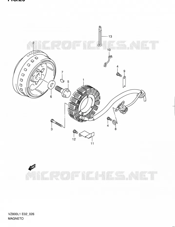 ALLUMAGE ROTOR - STATOR Suzuki MOTO 800 MARAUDER 2011  VZ800L1(E24)