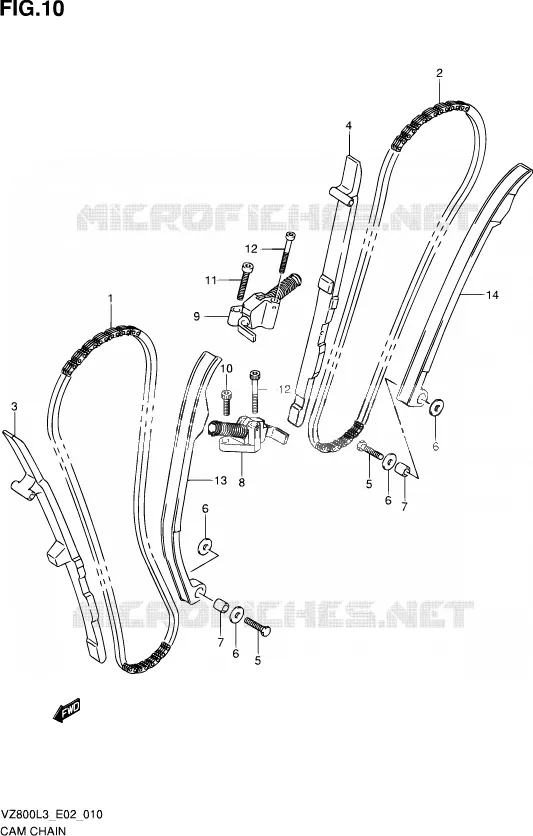 DISTRIBUTION Suzuki MOTO 800 INTRUDER 2013  VZ800 L3 (E19)