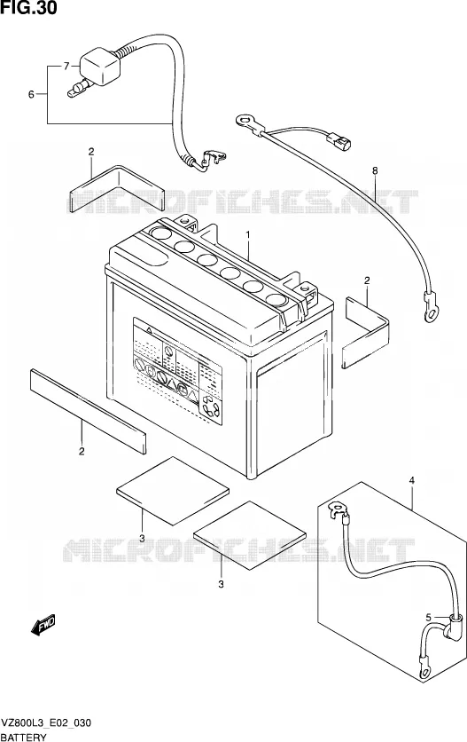 BATTERIE Suzuki MOTO 800 MARAUDER 2013  VZ800 L3 (E24)