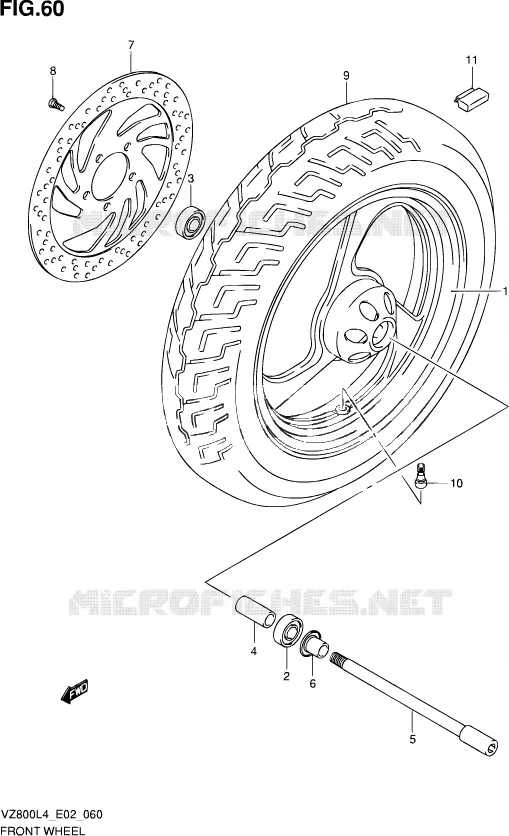 ROUE AVANT Suzuki MOTO 800 INTRUDER 2015  VZ800 L4 (E19)