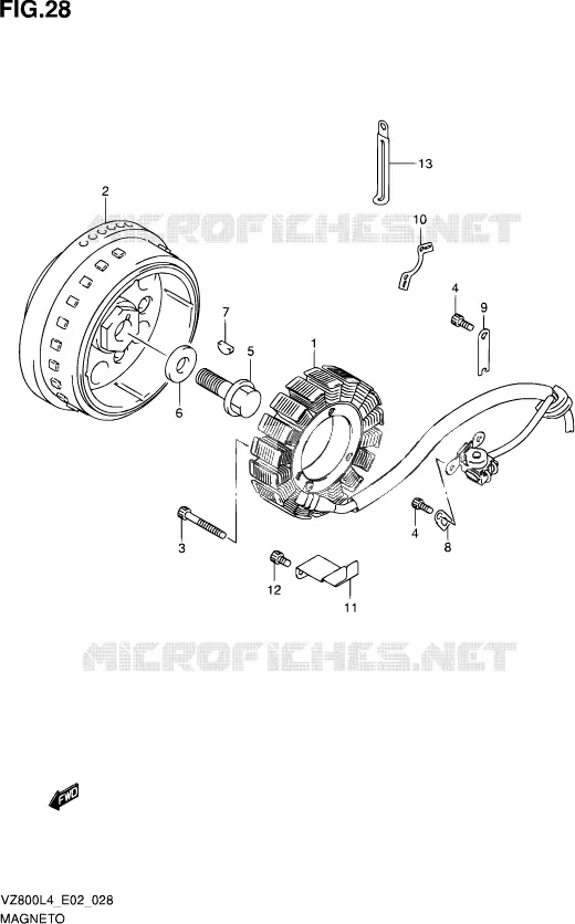 ALLUMAGE ROTOR - STATOR Suzuki MOTO 800 MARAUDER 2014  VZ800UE L4 (E19)