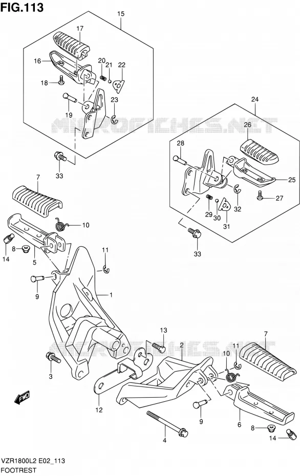 REPOSE PIED Suzuki MOTO 1800 INTRUDER 2012  VZR1800L2(E19)