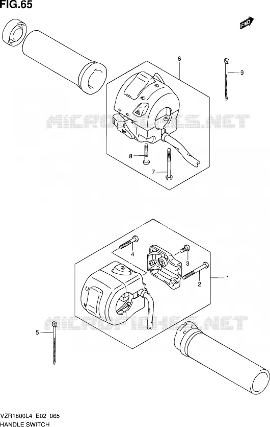 COMMODOS (VZR1800ZL4 E19) Suzuki MOTO 1800 INTRUDER 2014  VZR1800 L4 (E19)
