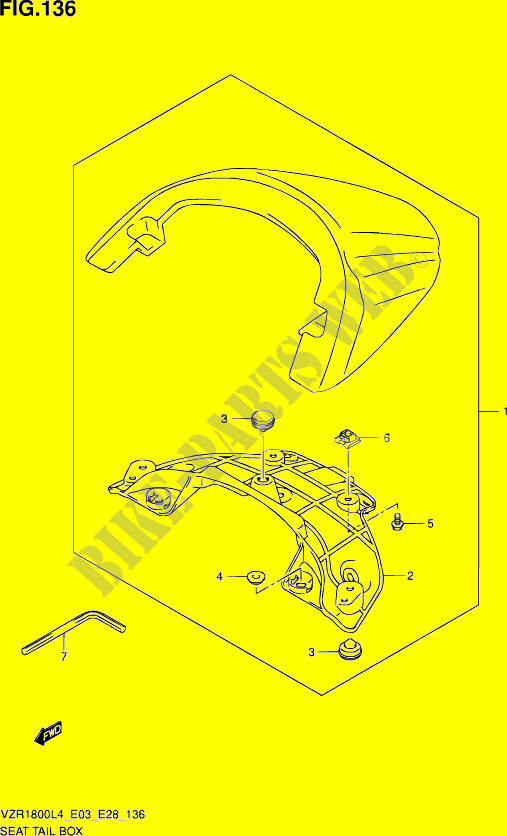 CAPOT DE SELLE (VZR1800L4 E33) pour Suzuki INTRUDER 1800 2014