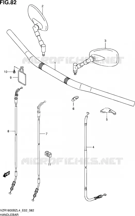 GUIDON (VZR1800BZL4 E02) Suzuki MOTO 1800 INTRUDER 2014  VZR1800BZ L4 (E02)