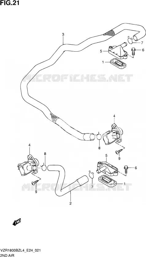 SYSTEME RECYCLAGE GAZ ECHAPPEMENT Suzuki MOTO 1800 BOULEVARD 2014  VZR1800BZ L4 (E24)