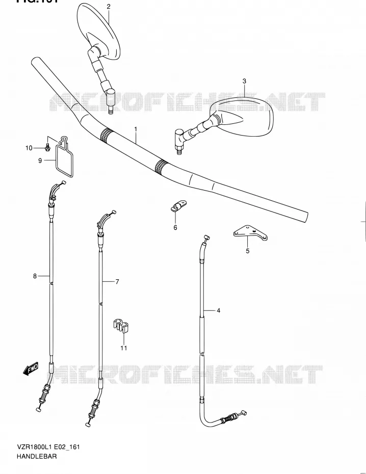 GUIDON (VZR1800UFL1 E19) Suzuki MOTO 1800 INTRUDER 2012  VZR1800UFL1(E19)