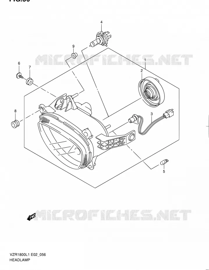 PHARE Suzuki MOTO 1800 INTRUDER 2012  VZR1800UFL1(E19)