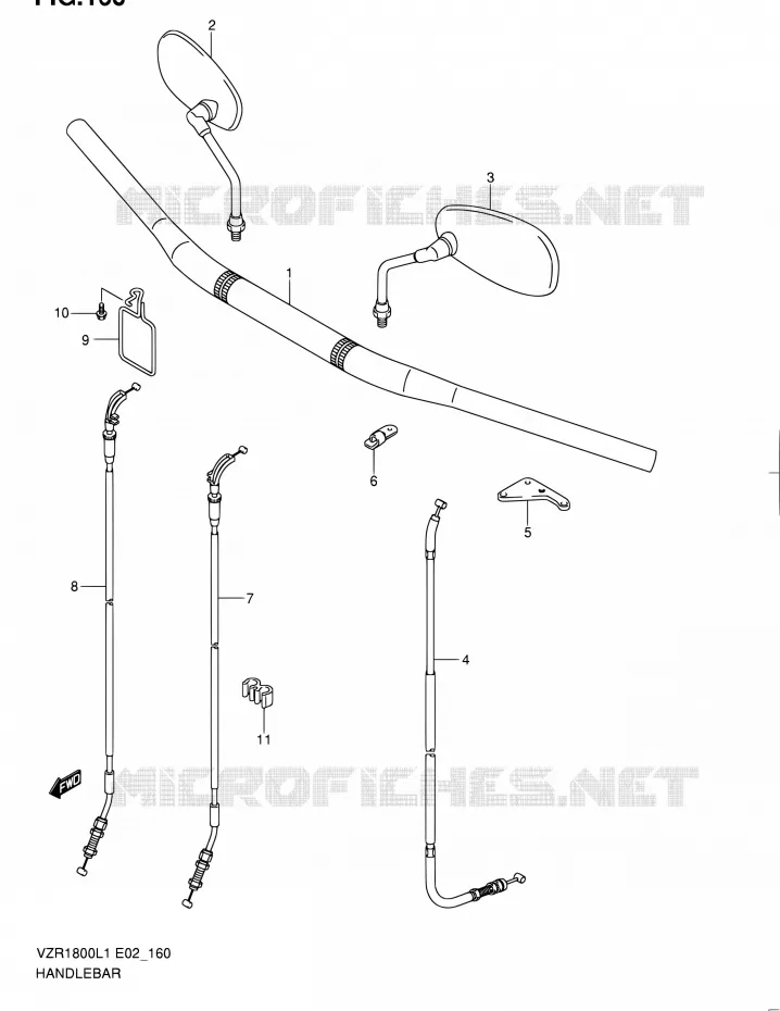 GUIDON (VZR1800ZL1 E24) Suzuki MOTO 1800 INTRUDER 2011  VZR1800ZL1(E24)