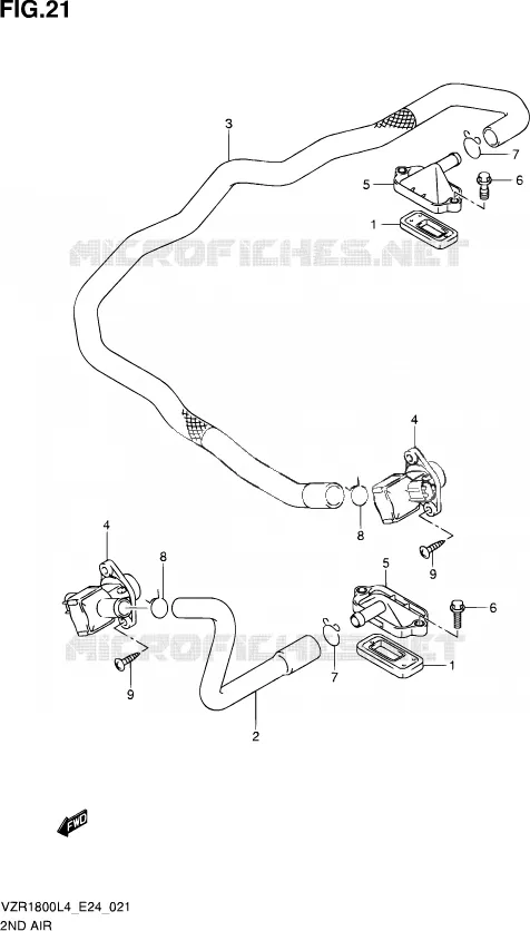 SYSTEME RECYCLAGE GAZ ECHAPPEMENT Suzuki MOTO 1800 INTRUDER 2014  VZR1800Z L4 (E24)