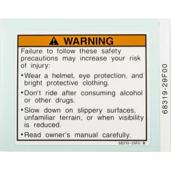 LABEL GENARAL WARNING GSX750FY